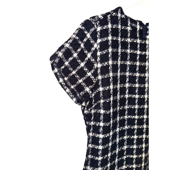 Free Assembly Black & White Checked Short Sleeve Dress Size L - Picture 4 of 8